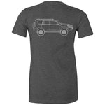 150 Series Landcruiser Prado Women's Maple T-Shirt - White Logo