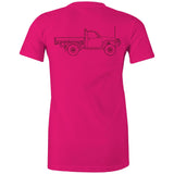 GU Patrol Ute Women's Maple Tee with Black Logo