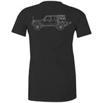 79 Series Dual Cab Ute Women's Maple Tee With White Logo