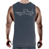 79 Series Cruiser Ute Muscle Singlet with White Logo