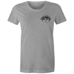 80 Series Women's Maple Tee with a Black Logo