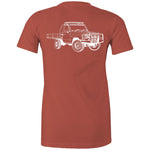 75 Series Cruiser Ute Women's Maple Tee Detailed with White Logo