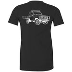 75 Series Cruiser Ute Women's Maple Tee Detailed with White Logo