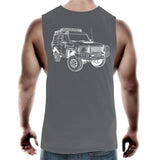 78 Series Troopy Muscle Singlet Detailed - White Logo