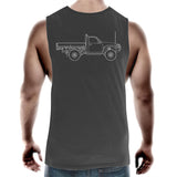 GU Patrol Ute Muscle Tee with White Logo