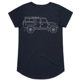 Land Rover Defender 110 Women's Scoop Neck T-shirt - White Logo