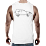 150 Series Landcruiser Prado Muscle Singlet - Black Logo