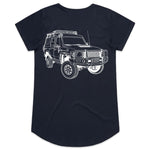 78 Series Troopy Women's Scoop Neck Tee Detailed - White Logo