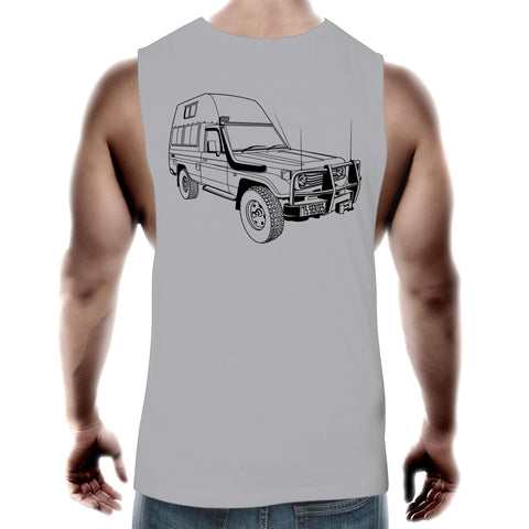 75 Series Hitop Troopy Men's Muscle Shirt Detailed With Black Logo