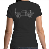 GQ Patrol Ute Women's Scoop Neck Tee with White Logo