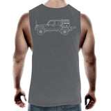 79 Series Dual Cab Ute Muscle Singlet With White Logo
