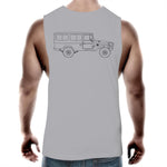 40 Series Troopy Muscle Singlet With A Black Logo