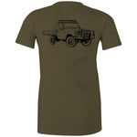 75 Series Cruiser Ute Women's Maple Tee Detailed with Black Logo