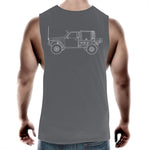 GQ Patrol Ute Muscle Singlet with White Logo