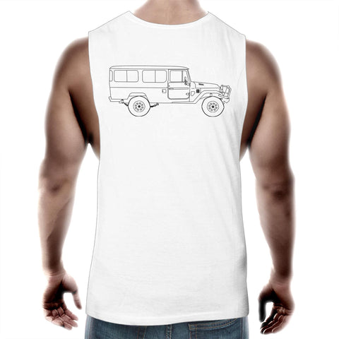 40 Series Troopy Muscle Singlet With A Black Logo