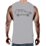 150 Series Landcruiser Prado Muscle Singlet - Black Logo