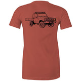 75 Series Cruiser Ute Women's Maple Tee Detailed with Black Logo