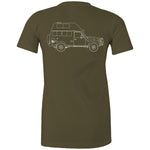 75 Series Hitop Troopy Women's Maple Tee with a White Logo