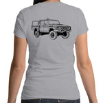 79 Series Dual Cab Ute Women's Scoop Neck Tee Detailed With Black Logo