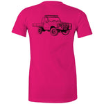 75 Series Cruiser Ute Women's Maple Tee Detailed with Black Logo