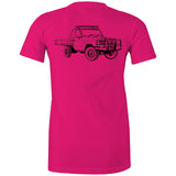 75 Series Cruiser Ute Women's Maple Tee Detailed with Black Logo