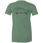 150 Series Landcruiser Prado Women's Maple T-Shirt - Black Logo