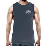 76 Series Muscle Singlet with a White Logo