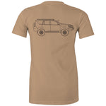 150 Series Landcruiser Prado Women's Maple T-Shirt - Black Logo