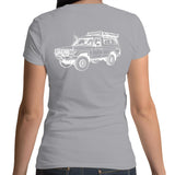 75 Series Troopy Women's Scoop Neck Tee Detailed With White Logo