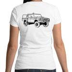 79 Series Dual Cab Ute Women's Scoop Neck Tee Detailed With Black Logo