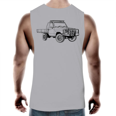 75 Series Cruiser Ute Muscle Singlet Detailed with Black Logo