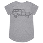 Land Rover Defender 110 Women's Scoop Neck T-shirt - Black Logo