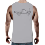 GU Patrol Ute Muscle Tee with Black Logo