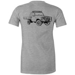 75 Series Cruiser Ute Women's Maple Tee Detailed with Black Logo