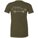 150 Series Landcruiser Prado Women's Maple T-Shirt - White Logo