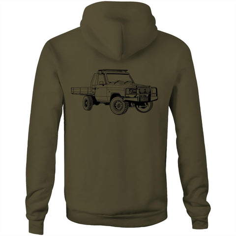 75 Series Cruiser Ute Hoodie Detailed with Black Logo