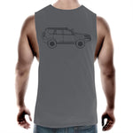 150 Series Landcruiser Prado Muscle Singlet - Black Logo