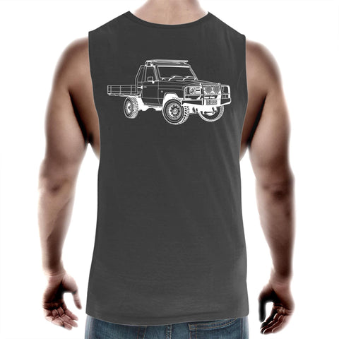 75 Series Cruiser Ute Muscle Singlet Detailed with White Logo
