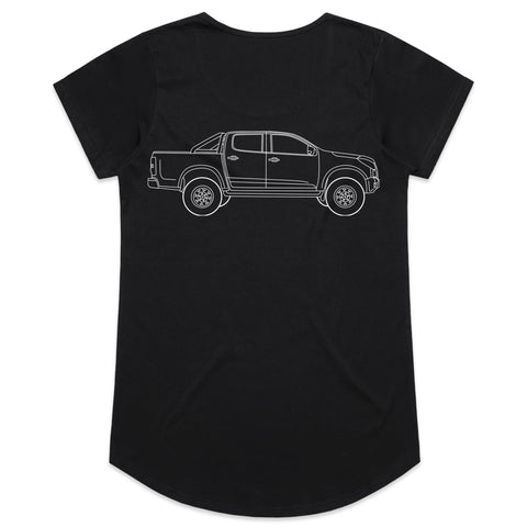 Holden RG Colorado Women's Scoop Neck T-Shirt - White Logo