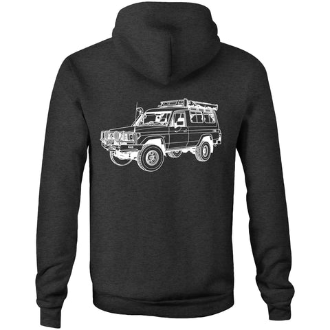 75 Series Troopy Hoodie Detailed With White Logo