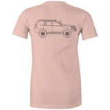 150 Series Landcruiser Prado Women's Maple T-Shirt - Black Logo