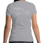 75 Series Troopy - Womens Scoop Neck T-Shirt - White Logo
