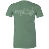 GU Patrol Ute Women's Maple Tee with White Logo