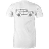 150 Series Landcruiser Prado Women's Maple T-Shirt - Black Logo