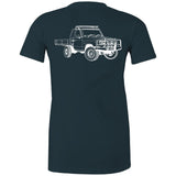 75 Series Cruiser Ute Women's Maple Tee Detailed with White Logo