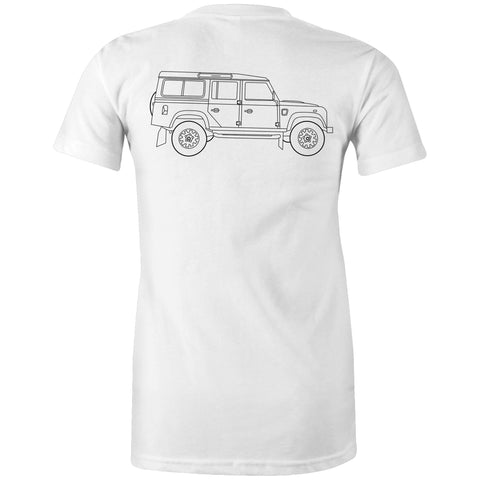 Land Rover Defender 110 Women's Maple T-shirt - Black Logo