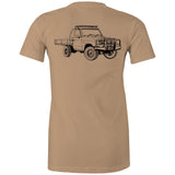 75 Series Cruiser Ute Women's Maple Tee Detailed with Black Logo