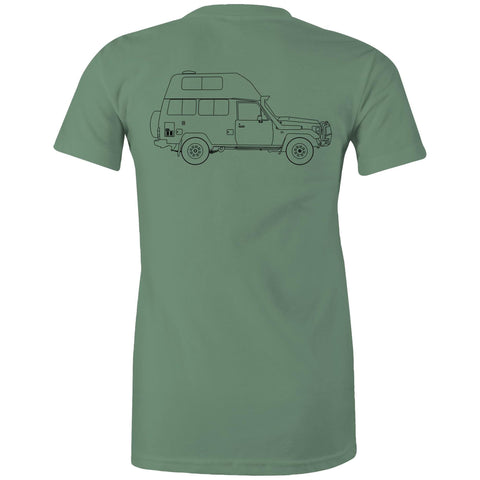 75 Series Hitop Troopy Women's Maple Tee with a Black Logo