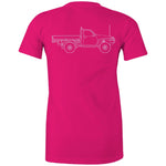 GU Patrol Ute Women's Maple Tee with White Logo