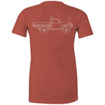 GU Patrol Ute Women's Maple Tee with White Logo